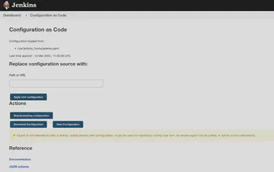 Page Jenkins Configuration as Code